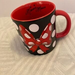 Disney Minnie Mouse Polka Dot Mug with Red Bow